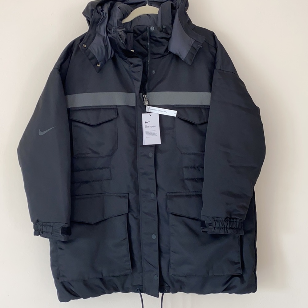 New Nike NSW City Ready Down-Fill black Parka jacket coat - Picture 4 of 8